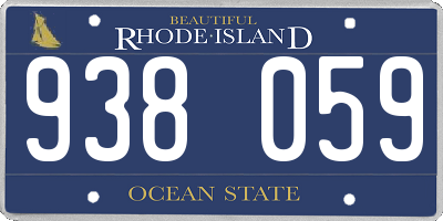 RI license plate 938059