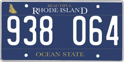 RI license plate 938064