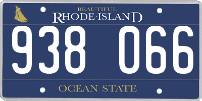 RI license plate 938066