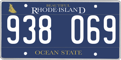 RI license plate 938069