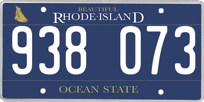 RI license plate 938073