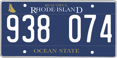 RI license plate 938074