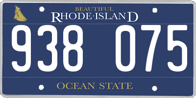 RI license plate 938075