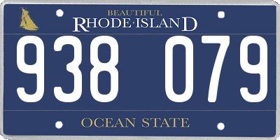 RI license plate 938079