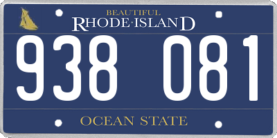 RI license plate 938081