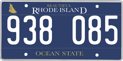 RI license plate 938085
