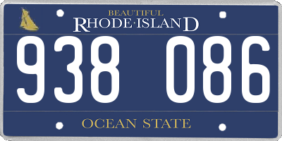 RI license plate 938086