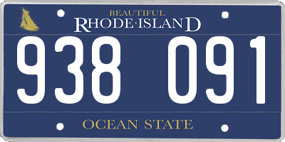RI license plate 938091