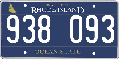 RI license plate 938093