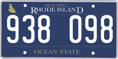 RI license plate 938098