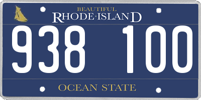 RI license plate 938100