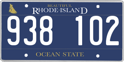 RI license plate 938102