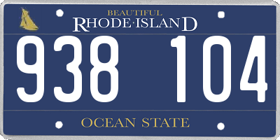 RI license plate 938104