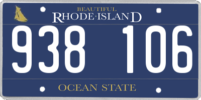 RI license plate 938106