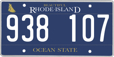 RI license plate 938107