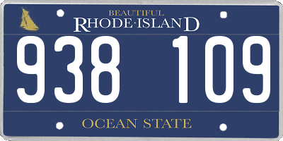 RI license plate 938109