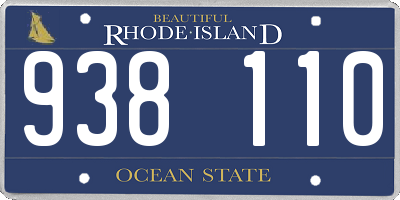 RI license plate 938110