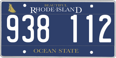 RI license plate 938112