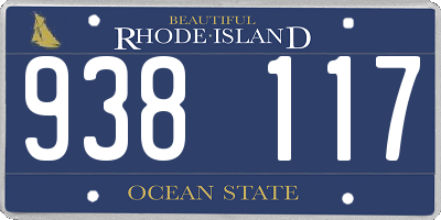 RI license plate 938117