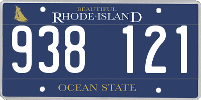RI license plate 938121