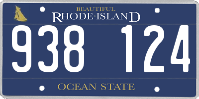 RI license plate 938124