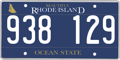 RI license plate 938129