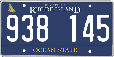 RI license plate 938145