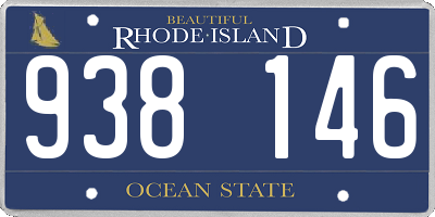 RI license plate 938146