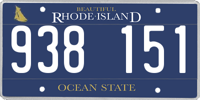 RI license plate 938151