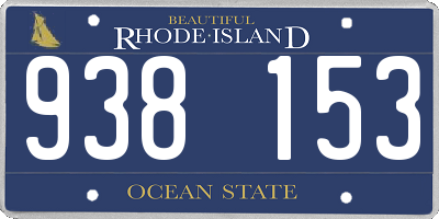 RI license plate 938153