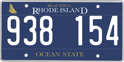 RI license plate 938154