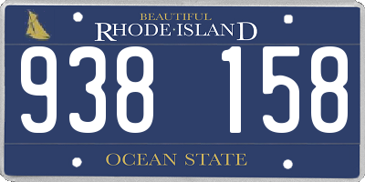 RI license plate 938158