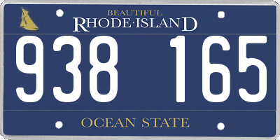 RI license plate 938165