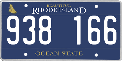 RI license plate 938166
