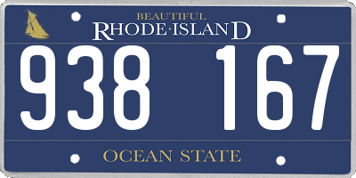 RI license plate 938167