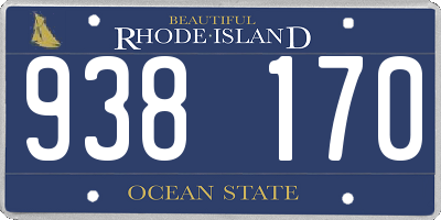 RI license plate 938170