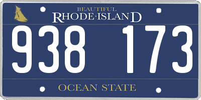 RI license plate 938173