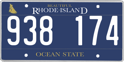 RI license plate 938174