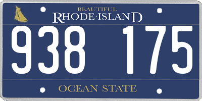 RI license plate 938175