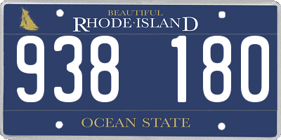 RI license plate 938180