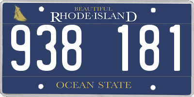 RI license plate 938181