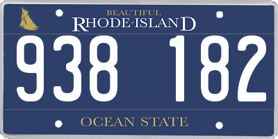 RI license plate 938182