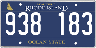 RI license plate 938183