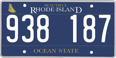 RI license plate 938187