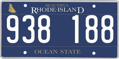 RI license plate 938188