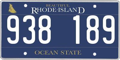RI license plate 938189