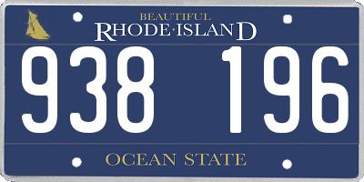 RI license plate 938196