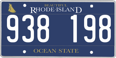 RI license plate 938198