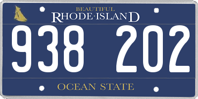 RI license plate 938202