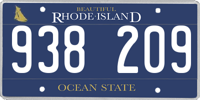 RI license plate 938209